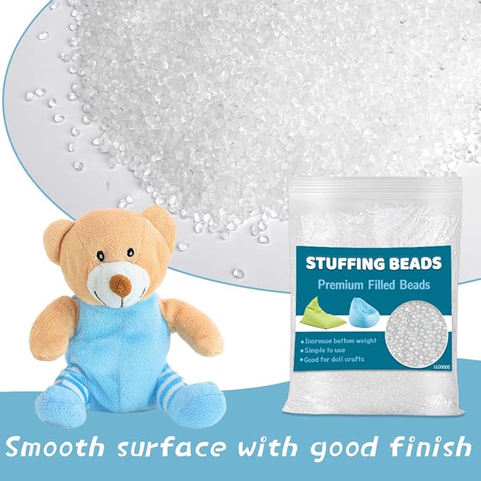 600g/21.2oz Premium Stuffing Beads, Stuffing for Stuffed Animals, Sandbags, Filled Beads Weighted Stuffing Beads for Halloween Christmas Craft DIY Decor