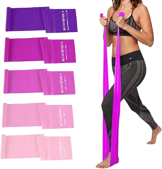 Lianjindun 5 Pcs Professional Resistance Bands. Latex-Free, Pilates Band, Work Out Bands, Stretch Bands for Working Out Women or Men, Exercise Bands Set for Pilates, Physical Therapy, Yoga