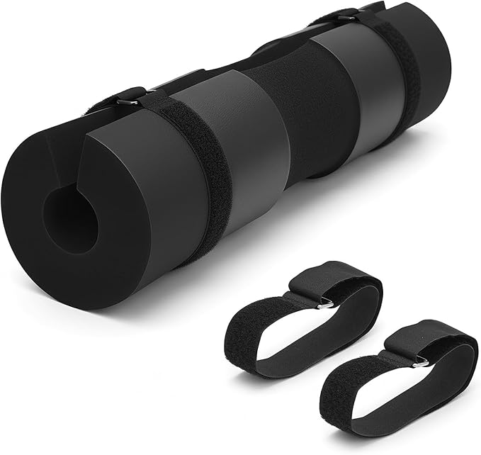 Garvee Barbell Pad, Hip Thrust Pad for Leg Training, Non-slip Thick Foam Squat Pad for Glute Support and Neck & Shoulder Protection with Two Straps, Fits All Olympic Barbell and Smith Machine