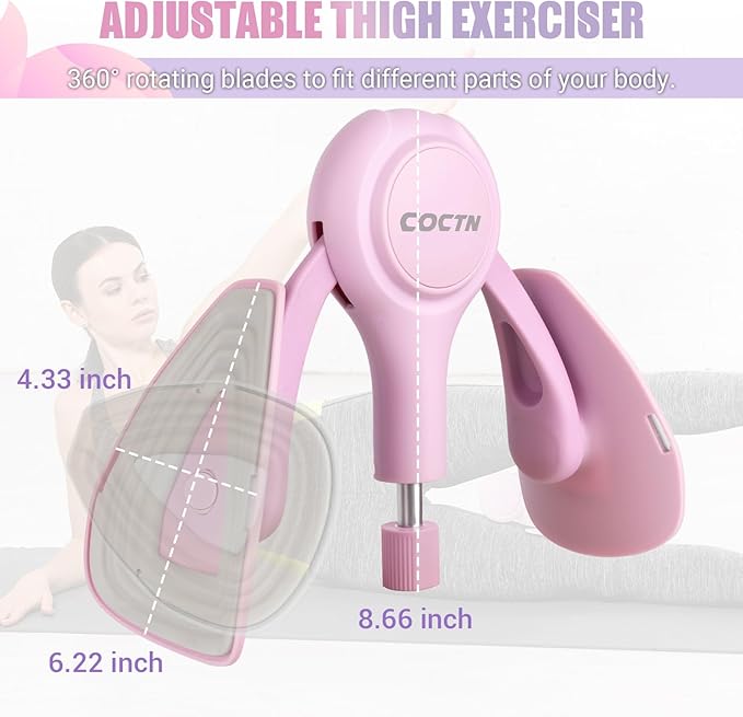 Thigh Trainer for Women, 15-70LB Adjustable Resistance Inner Thigh Exerciser for Pelvic Floor Muscle Repair, Thigh Workout Kegel Exercise Equipment for Shaping, Yoga & Weight Loss at Home Gym