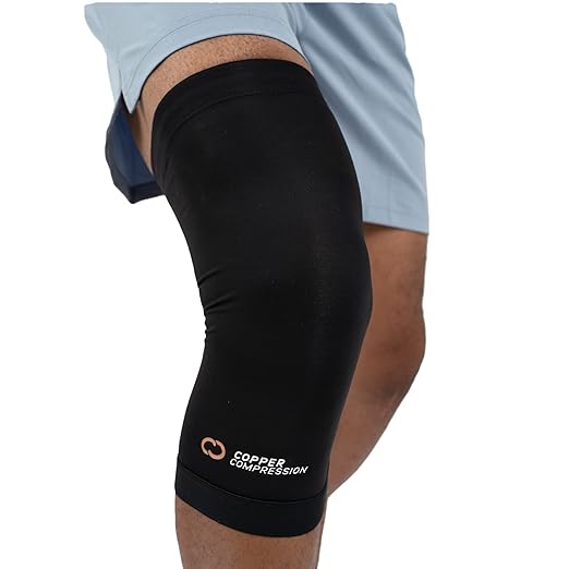 Copper Compression Knee Brace for Knee Pain - Copper Infused Knee Stabilizer Support Sleeve for Meniscus Tear, ACL, MCL, Arthritis, Joint Pain Relief, Running, Sports, Hiking. Fit for Men & Women.