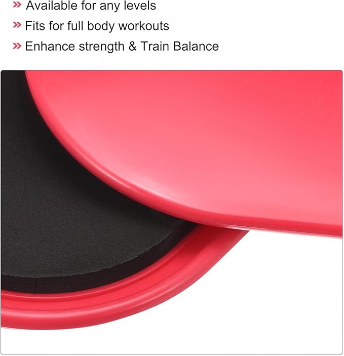uxcell Exercise Core Sliders, Oval Glider Discs with Feet Cover, Dual Sided Usage in Home Gym for Full Body Workout