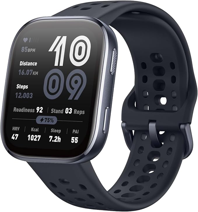 Amazfit Bip 6 Smart Watch 46mm, 14 Day Battery, 1.97" AMOLED Display, GPS & Free Maps, AI, Bluetooth Call & Text, Health, Fitness & Sleep Tracker, 140+ Workout Modes, 5 ATM Water-Resistance (Renewed)