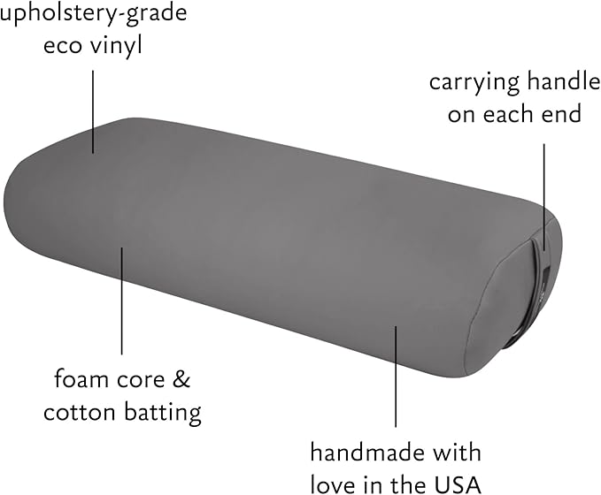 Hugger Mugger Standard Yoga Bolster - Firm, Supportive, Handmade, Durable