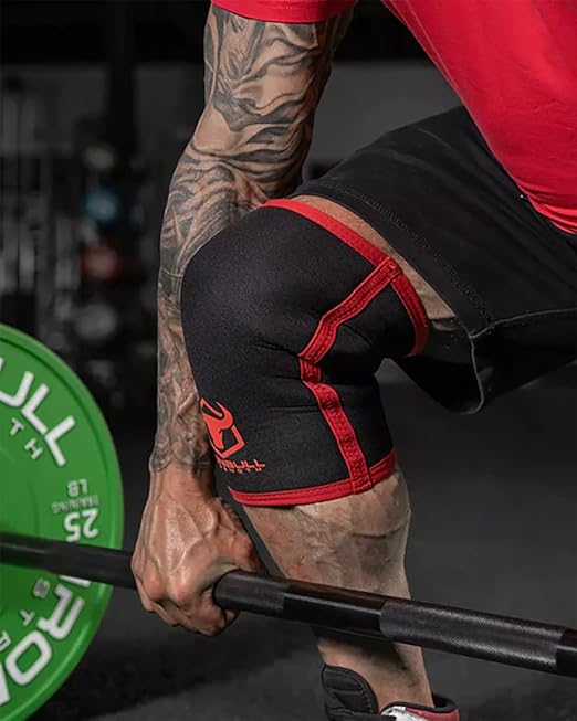 Iron Bull Strength Knee Sleeves for Powerlifting (7mm) - Weightlifting Knee Compression Sleeve for Squats - Knee Brace Support for Gym, Workout, Fitness (3X-Large)