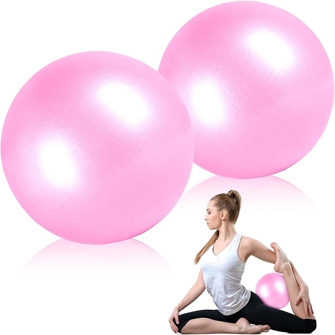 9 Inch Pilates Ball Small Exercise Ball, Workout Ball for Barre, Pilates, Yoga, Stability, Workout, Balance, Fitness at Gym Home Office
