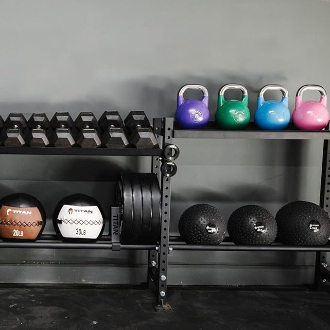 Titan Fitness Elite Series Mass Storage System for Bumper Plate Medicine Ball Storage