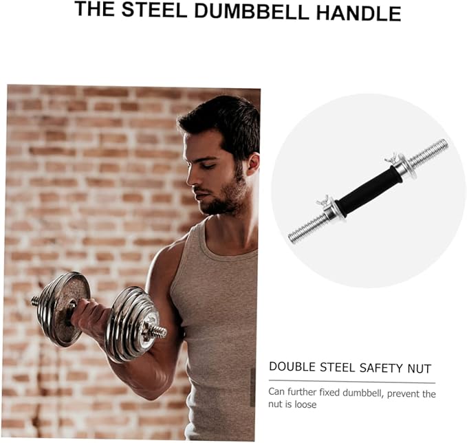 1pc Electroplated Dumbbell Bar Fitness Grip Rod for Strength Training Home Gym Equipment for Arm Workouts and Muscle Building