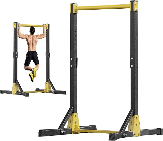 Pull Up Station, Portable Pullup Bar Station, Free Standing Pull Up Bar for Home Gym, Pull Up Tower Station, Pull Ups with 11 Gears Adjustment (up to 400LBS)