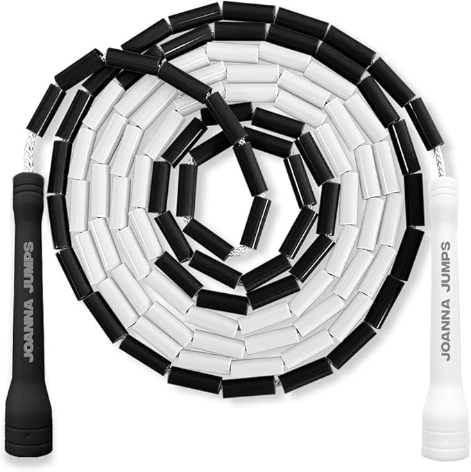 Segmented Jump Rope for Fitness and Exercise - Adjustable Jump Ropes with Plastic Handles - Tangle-Free Skipping Rope for Crossfit, Gym, Cardio and Endurance Training - Jumping Rope for Workout