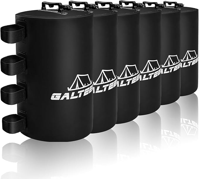 Canopy Water Weight Bag,330 LBS Water Tent Weights Set of 6 Leg Weights for Pop Up Canopy,Canopies,Tent,Gazebo,Black