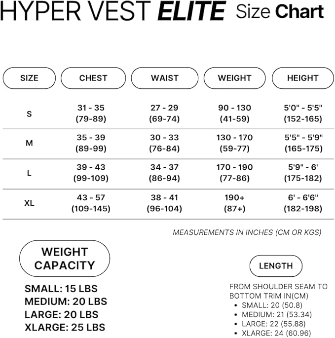 Hyperwear HyperVest ELITE Adjustable Weighted Vest for Women and Men — Thin Steel Weights, Stretch CORDURA Fabric — Weight Vest for Walking, Running, Strength Training