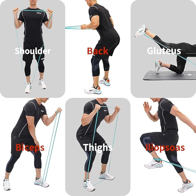 PROIRON Resistance Bands Pull Up Bands Comfortable Exercise Bands Anti-Slip Workout Bands for Pull up Dip Squat Gym Workout Physical Therapy Stretch Bands for Men & Women