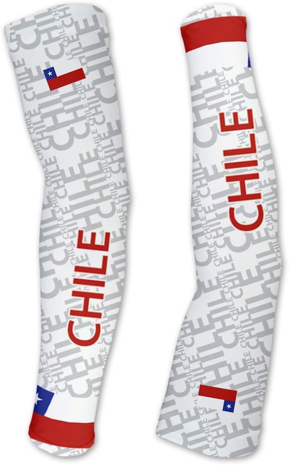 ScudoPro Chile Compression Arm Sleeves UV Protection Unisex - Walking - Cycling - Running - Golf - Baseball - Basketball