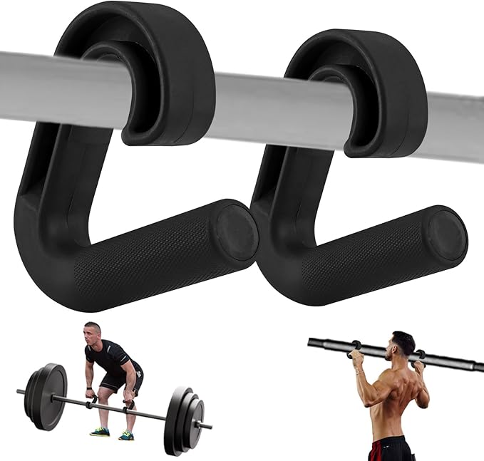 2pcs Neutral Grip Handles for Pull Up Bar Pull Up Handles with Ergonomic Portable Hooks for Home Gym Portable Hooks for Barbell Row Deadlift
