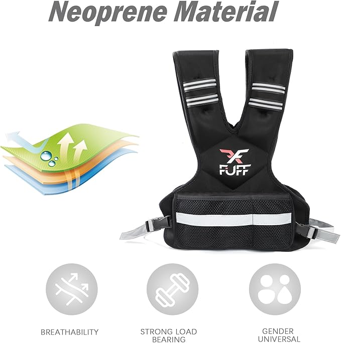 FUFF Weighted Vest Woman, 4-10/11-20/20-32 Lb Adjustable Weight Vest for Women Men, Female Strength Training Body Vest for Walking Exercise Running Workout