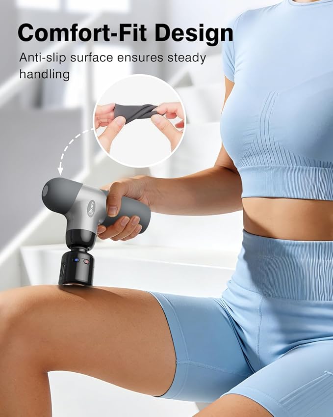 cotsoco Mini Massage Gun with Heat and Cold Therapy for Muscle Recovery, Pocket-Sized Deep Tissue Massager, Portable Percussion Massage Gun for Pain Relief, Birthday Gifts for him her