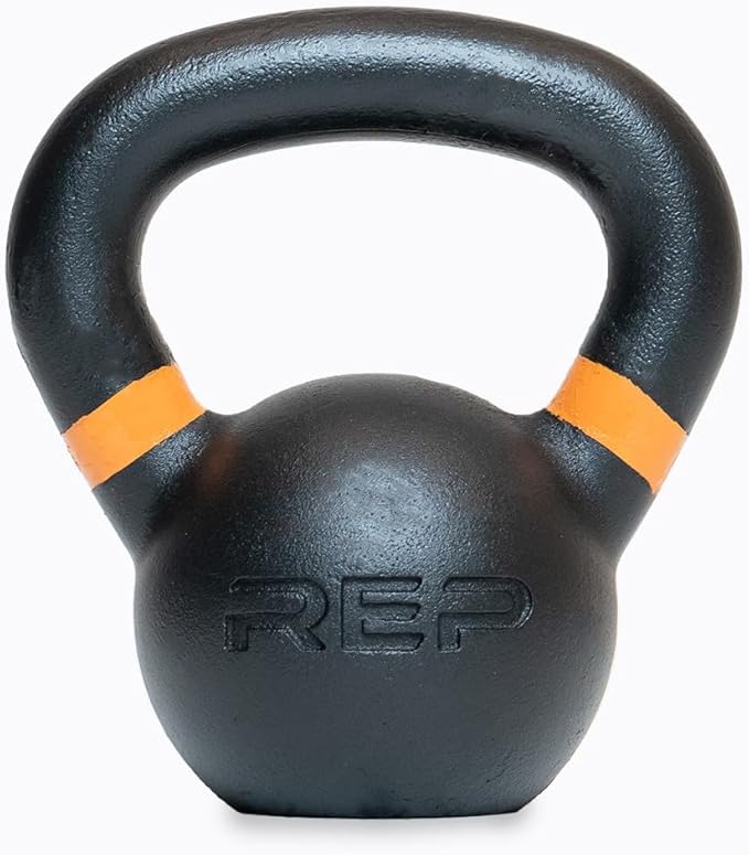 REP Fitness Single Kettlebells 5lb to 50lb Weight Range, Cast Iron, Strength Training, Power Workout Equipment, Home Gym, Free Weights, Dumbbell Alternative, Exercise, Men, Women
