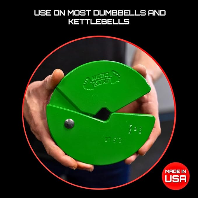 Micro Gainz Dumbbell Fractional 2.5 lb Weight Plate, Ideal for Micro Loading, (Choose Color) 2 Piece Fractional Weight Plates, Designed for Dumbbell Training, Made In USA