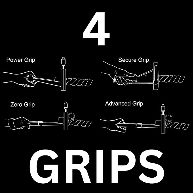 Battle Gripz - Premium Hand Grip Accessories for Battle Ropes | 4 Versatile Gripping Options for Enhanced Strength Training