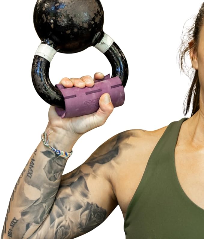 Tribus - Thick Grips for Dumbbells and Barbells, 2.05" & 2.44" Thick Dumbbell Grips for Men and Women, Extreme Arm & Forearm Builder Grip Strength, Barbell Grip for Weight Lifting