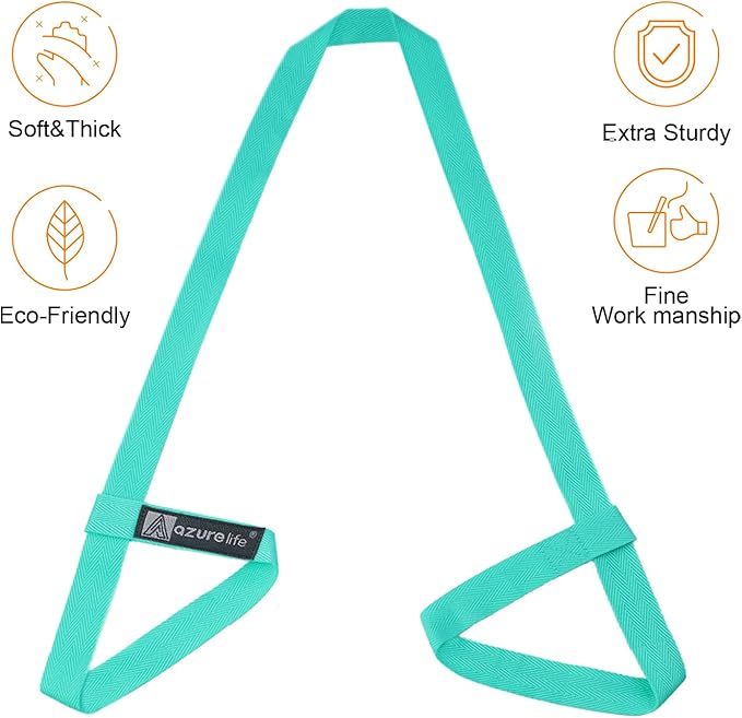 A AZURELIFE [MAT NOT Included] Yoga Mat Sling, Yoga Mat Straps for Carrying, Easy-Cinch Yoga Mat Holder Strap