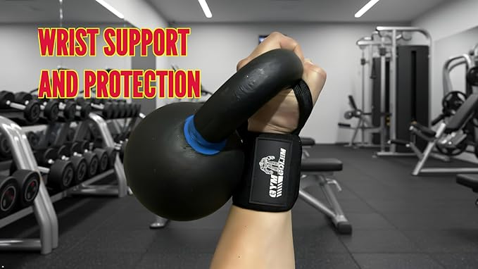 Wrist Wraps - 18-Inch Premium Support Wraps with Thumb Loop for Powerlifting, Bodybuilding, CrossFit & Shot Put (1 Pair)