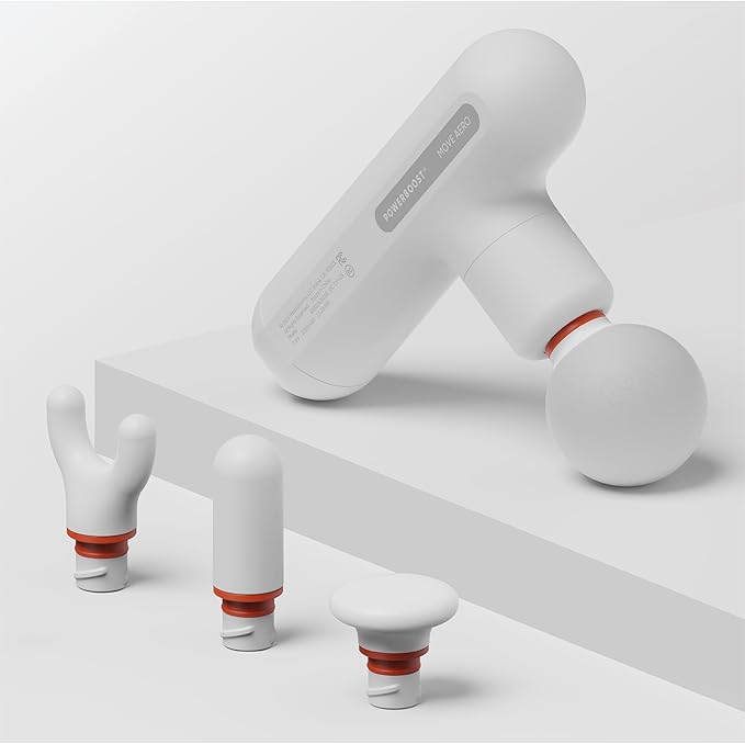 Sharper Image Powerboost Move Aero [New 2026 Version] Mini Deep Tissue Percussion Massage Gun| Muscle Recovery & Pain Relief Massage Tool| Full Body Back & Shoulder Massager| Travel Gift for Men Women