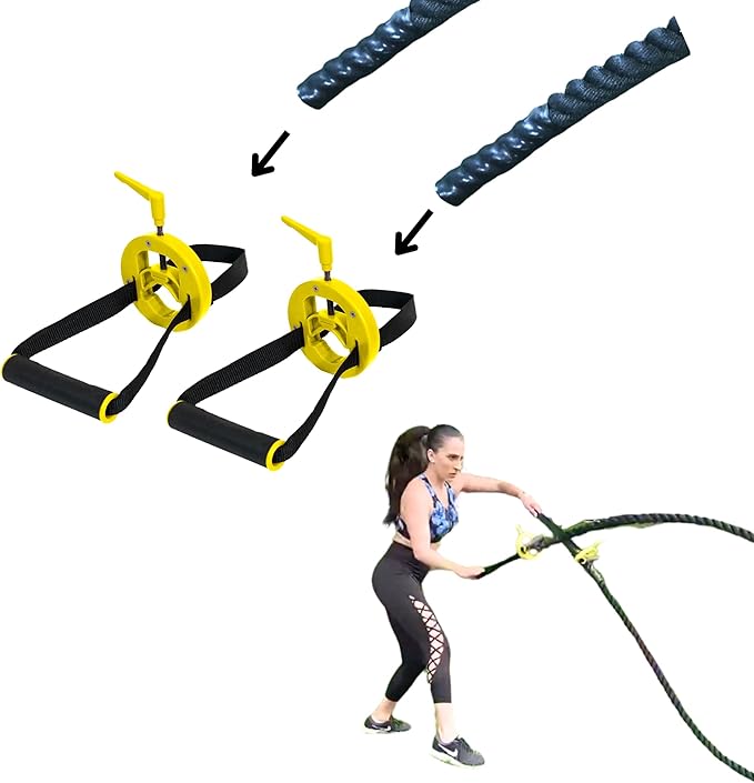 Battle Gripz - Premium Hand Grip Accessories for Battle Ropes | 4 Versatile Gripping Options for Enhanced Strength Training