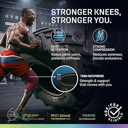 Modvel Strength 7mm Knee Sleeves (Pair) for Weightlifting & Powerlifting (USPA, IPL Approved) | High-Performance Knee Compression Support For Squats, Weight Lifting - Men and Women