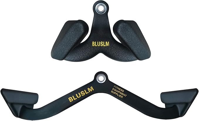 LAT Pull Down Bar for Cable Machine, LAT Pulldown Attachments T-bar V-bar Cable Attachment for Gym, Back Tricep Strength Training Handle