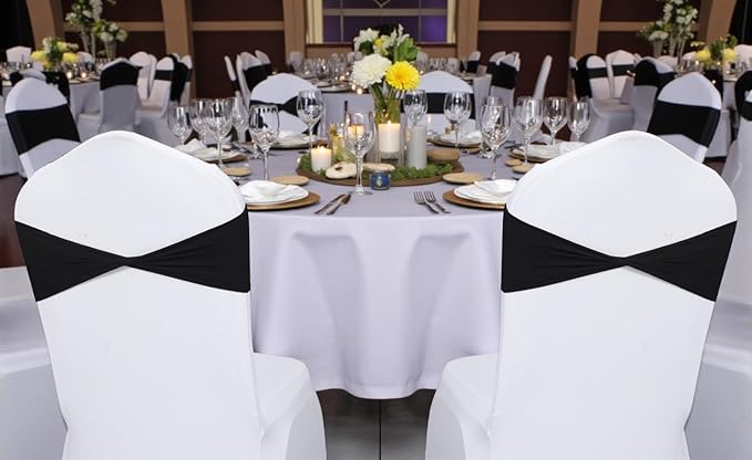 Pack of 250 - Spandex Chair Sashes/Bows Without Buckle