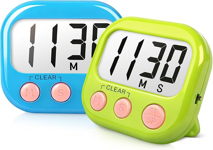 Classroom Timers for Teachers Kids Large Magnetic Digital Timer Teacher Supplies 2 Pack-Blue Green
