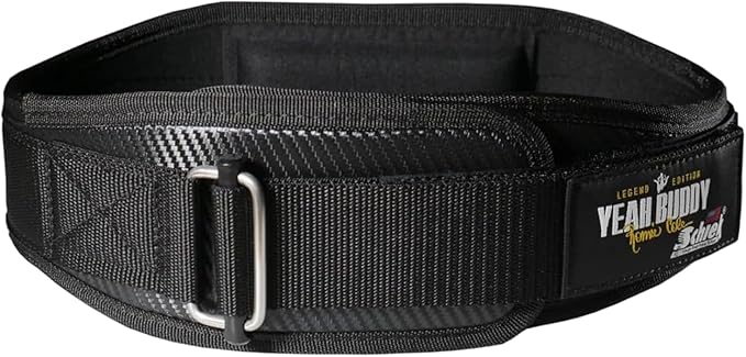 Schiek Sports Ronnie Coleman 4004 Weightlifting Belt - Limited Edition Yeah Buddy - 4 Inch Carbon Fiber and Nylon Material Lifting Belt