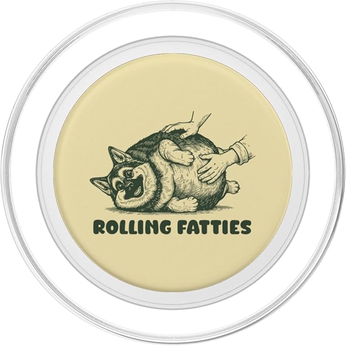Rolling Fatties German Shepherd Funny Cute German Shepherd PopSockets PopGrip for MagSafe