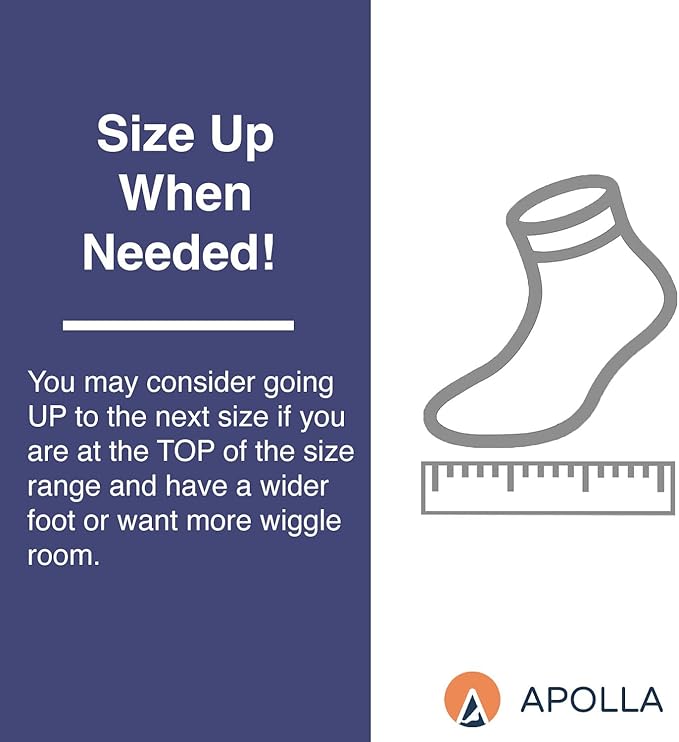 Apolla The Joule Compression Barefoot Socks for Men and Women, 20-30 mmHg, As Seen on Shark Tank, Arch Support, 1 pair