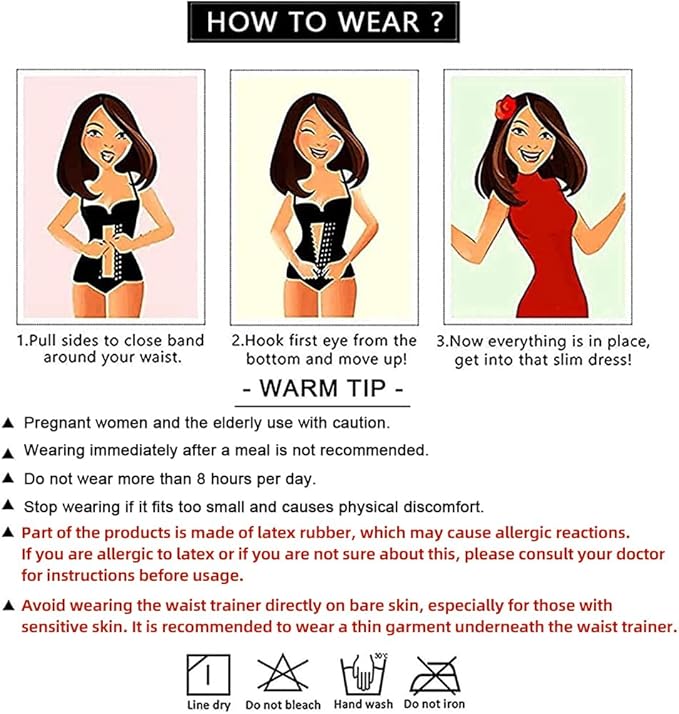YIANNA Women's Underbust Latex Sport Girdle Waist Trainer Corsets Hourglass Body Shaper