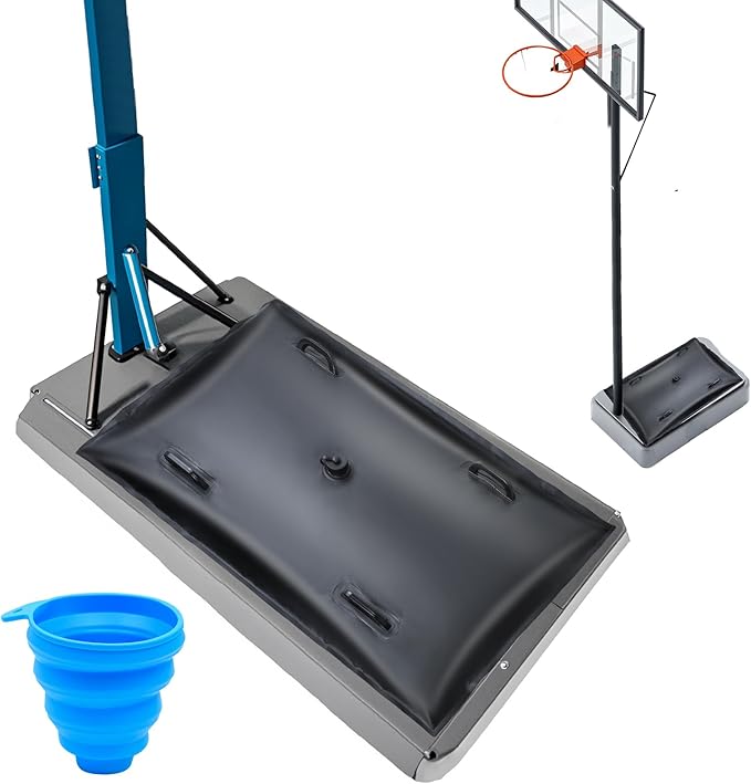 Portable Basketball Hoop Sandbag Heavy Duty Weighted Base Anchor for Basketball Hoops Base Weights Bag Waterproof Dustproof PVC Waterproof Weighted Bottom Anchor Stand Sand Bag Hold 120lbs with Funnel