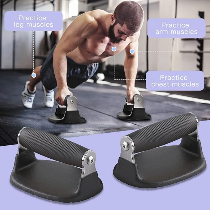 Push Up Bars with Bottom Anti-Slip Pad Push Up Handles for Floor Soft Plastic Pushup Handles Strength Training Pushup Stands