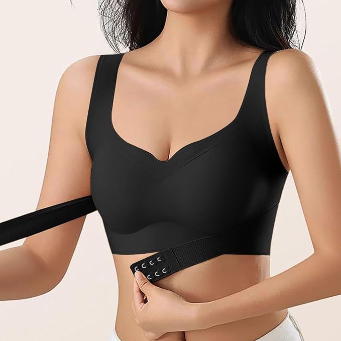 Posture Bras for Women Front Closure Cross Back Wireless Posture Corrector Bra Support Push Up No Underwire Bralettes 2026