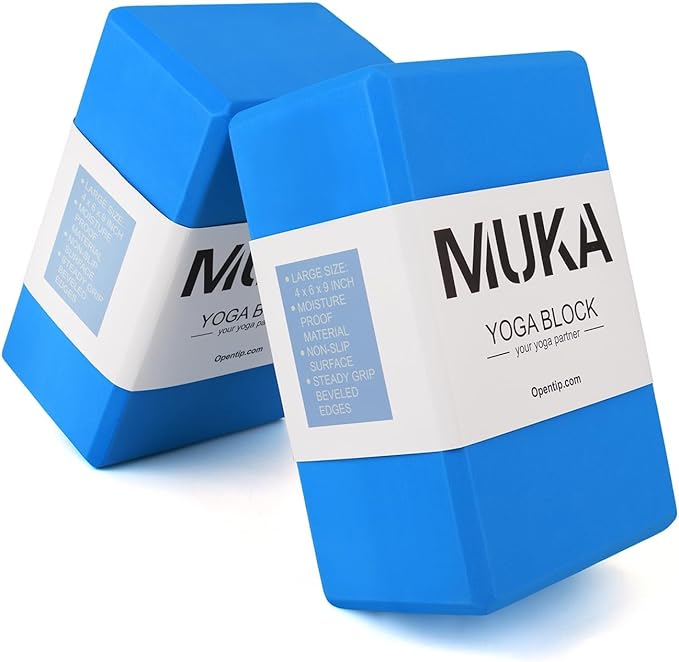 Muka Yoga Blocks 4x6x9 Inch, High Density EVA Foam Yoga Brick for Meditation, Pilates