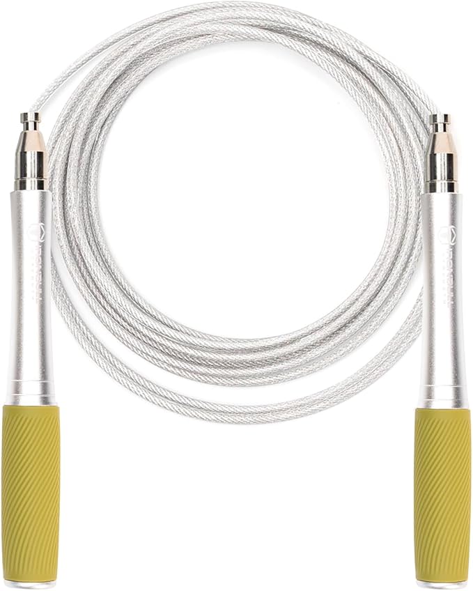 Jump Rope for Men & Women - Ultra-Fast, High Speed Jump Rope - Self-Locking Screw-Free Design with Aluminum Handles and Silicone Textured Grips - Precision Engineered for Maximum Performance - Skipping Rope for Workout Fitness, Cross Training & Home Ex...