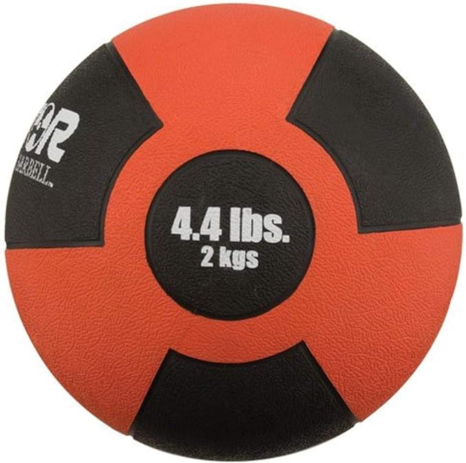 Champion Barbell Rubber Medicine Ball - 4.4 lb. - Red
