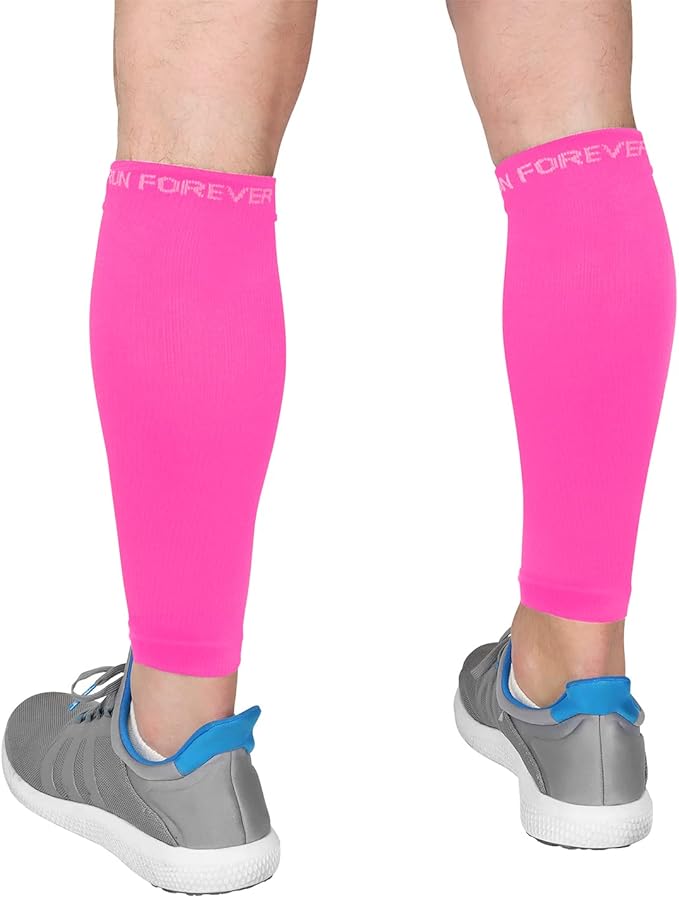 Run Forever Calf Compression Sleeves for Men and Women - Leg Compression Sleeve - Footless Compression Socks for runners