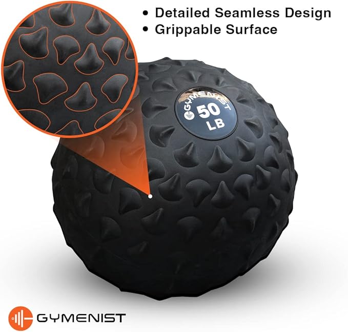 GYMENIST Weighted No Bounce Slam Ball Intensive Workout Training Gym Exercise Weight Balls Equipment