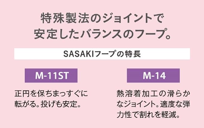 Sasaki M-11ST Rhythmic Gymnastics Hand Gear, Hoop, International Gymnastics Federation Certified, Round Hoop, Inner Diameter