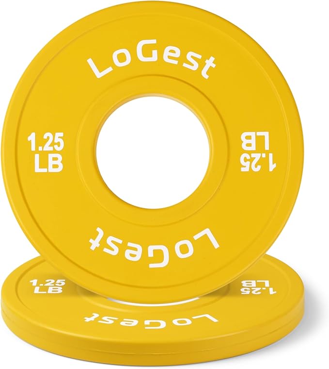 Logest Pair Olympic Plates - Barbell Weights Set of 2 Weight Plates for Olympic Bars Perfect for Strength Training Plates Exercise Balance Increase Available in 0.50LB 1.25LB 2.5LB 5LB 7.5LB 10LB Weight Plate