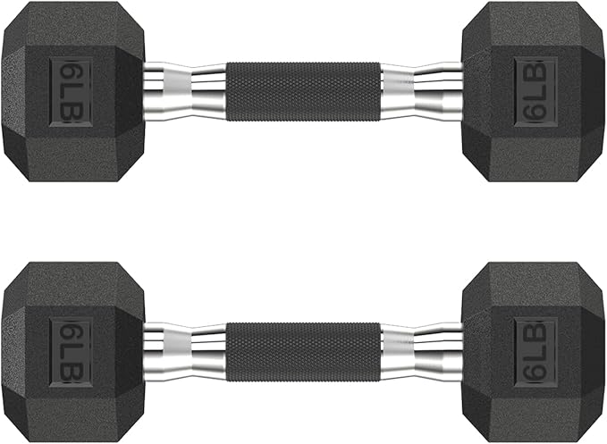 Hex Dumbbell Set 2.5-65 lb, Rubber Encased Hex Dumbbells for Home Gym, Weights Dumbbells Set of 2 Hand Weights for Strength Training & Fitness Exercise