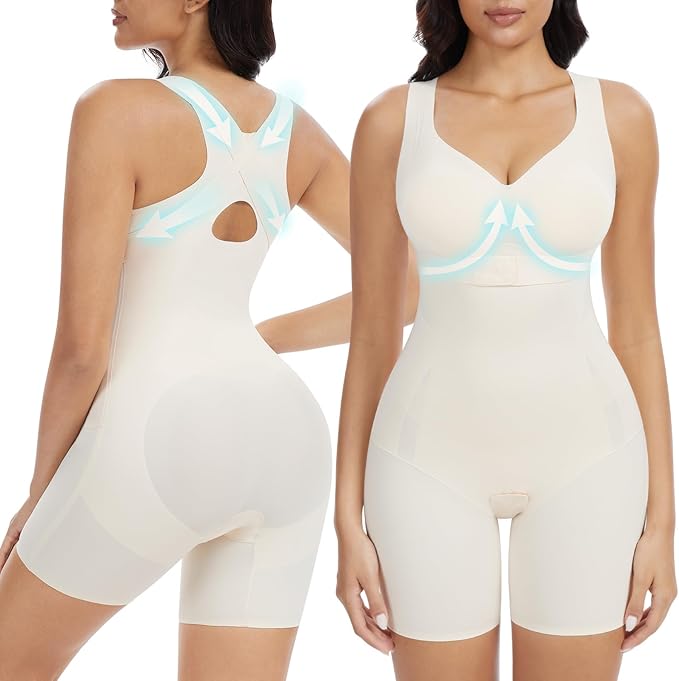 Slimers Posture Corrector Shapewear Bodysuit : Posture Bra Shapewear Tummy Control - Upper Back Support Body Shaper