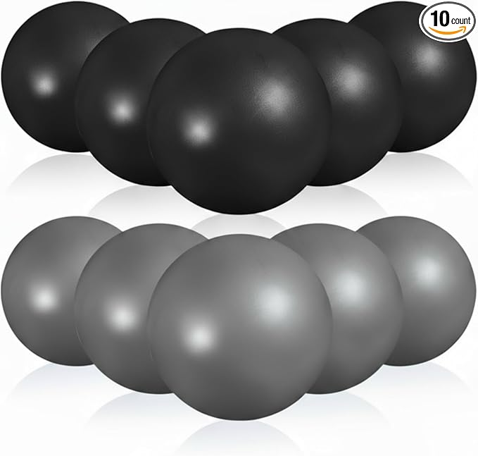 Aoriher 10 Pcs Small Exercise Pilates Ball Bulk 9 Inch Mini Yoga Balls Anti Burst and Slip for Stability Fitness Physical Therapy Stretching & Core Workout at Home Gym Office Class